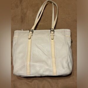 Coach ivory large purse/tote